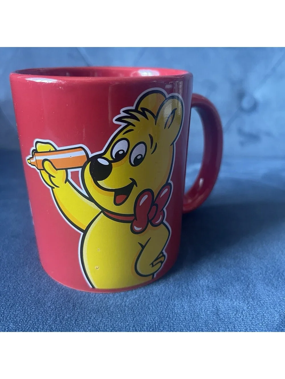 HARIBO Coffee Mug Gummy Gold Bear Red Yellow Novelty Baren Starker RARE PROMO